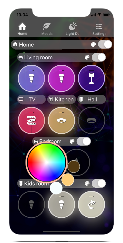 iPhone - changing color of bulb